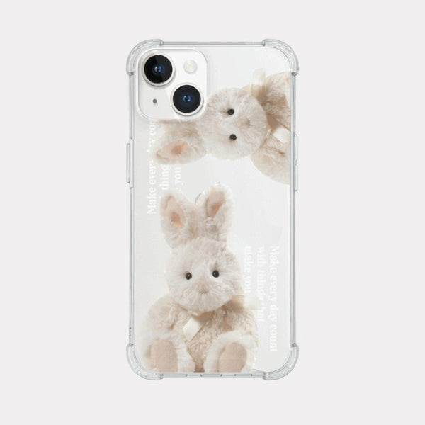 [Mademoment] Make Happy Bunny Design Clear Phone Case (3 Types)