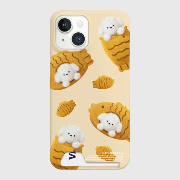 [THENINEMALL] Pattern Fish Bread Puppy Hard Phone Case (2 types)