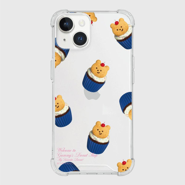 [THENINEMALL] Pattern Gummy Muffin Clear Phone Case (3 types)