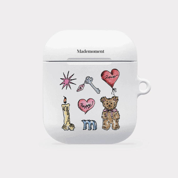 [Mademoment] Vintage Drawing Pattern Design AirPods Case