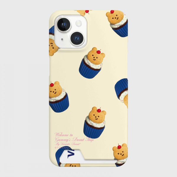 [THENINEMALL] Pattern Gummy Muffin Hard Phone Case (2 types)