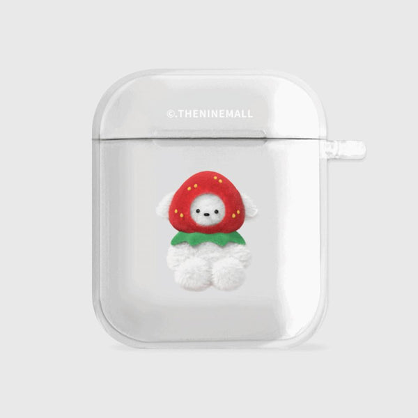 [THENINEMALL] Strawberry Ppokku AirPods Clear Case