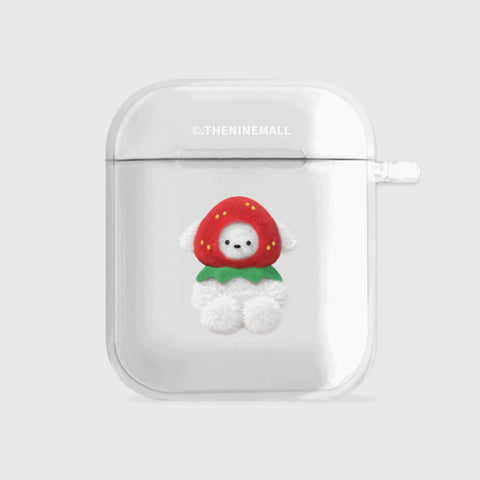 [THENINEMALL] Strawberry Ppokku AirPods Clear Case