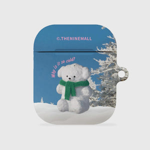 [THENINEMALL] Puppy Snowman AirPods Hard Case