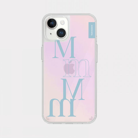 [Mademoment] Two Tone Design Glossy Mirror Phone Case