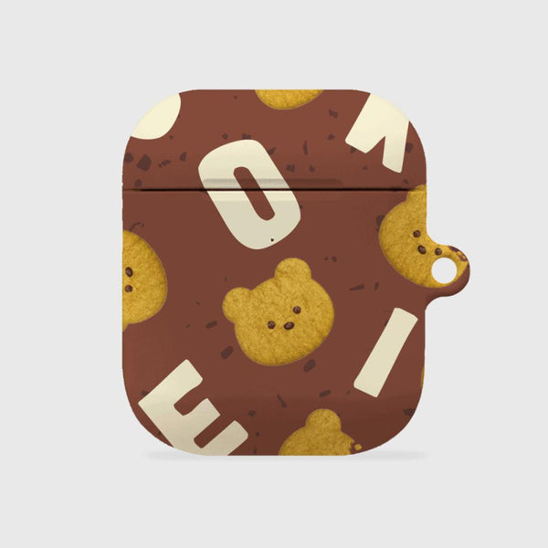 [THENINEMALL] Cookies Alphabet Pattern AirPods Hard Case