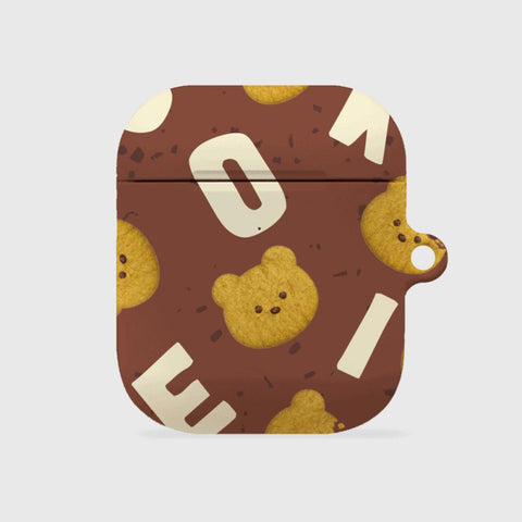 [THENINEMALL] Cookies Alphabet Pattern AirPods Hard Case