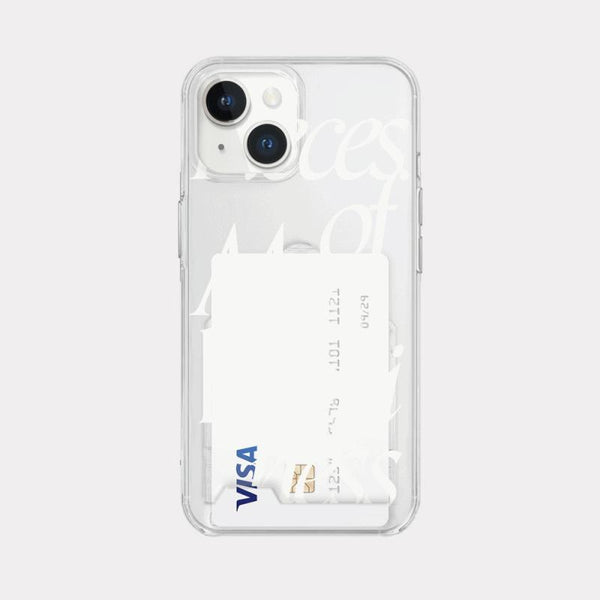 [Mademoment] Pieces Of Lettering Design Clear Phone Case (3 Types)