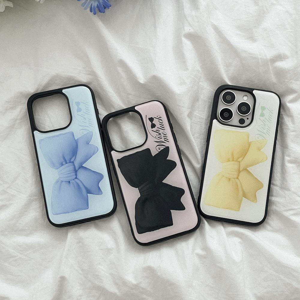 [Mademoment] Big Wish Ribbon Design Bumper Phone Case