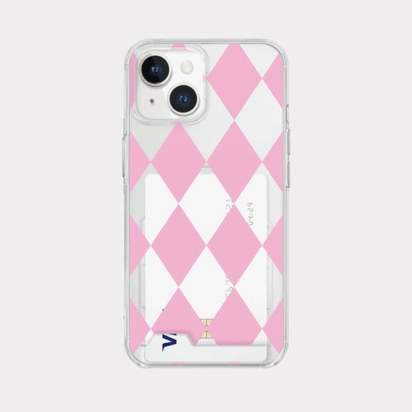 [Mademoment] Coloring Pink Design Clear Phone Case (3 Types)