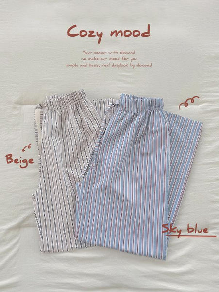 [SLOWAND] Multi-stripe Pants (2 Colors)