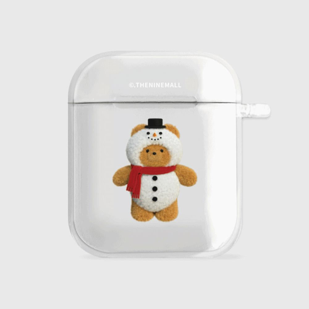 [THENINEMALL] Greetings Gummy Snowman AirPods Clear Case