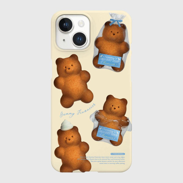 [THENINEMALL] Pattern Gummy Financier Hard Phone Case (2 types)