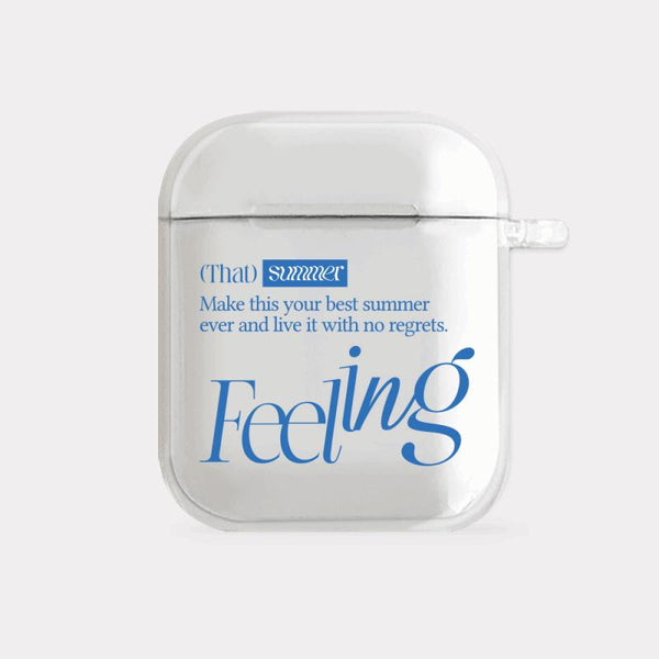 [Mademoment] That Summer Lettering Design Clear AirPods Case