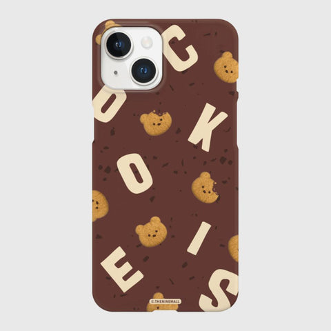 [THENINEMALL] Cookies Alphabet Pattern Hard Phone Case (2 types)