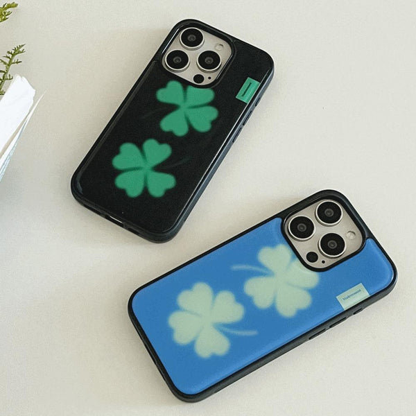 [Mademoment] Lucky Clover Design Bumper Phone Case