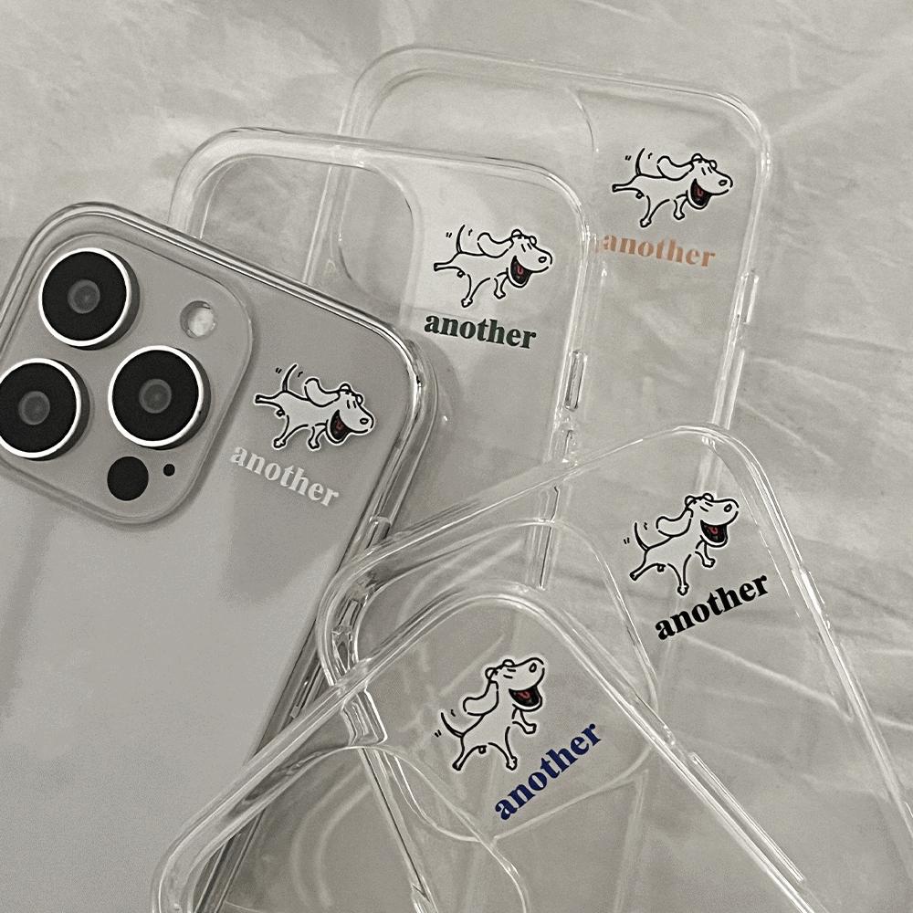 [Mademoment] Another Dog Side Design Clear Phone Case (3 Types)