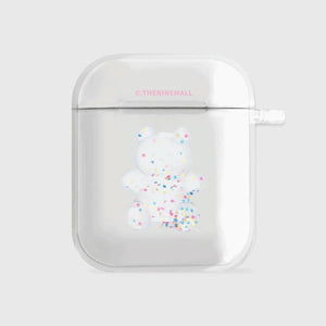 [THENINEMALL] White Gummy Balloon AirPods Clear Case