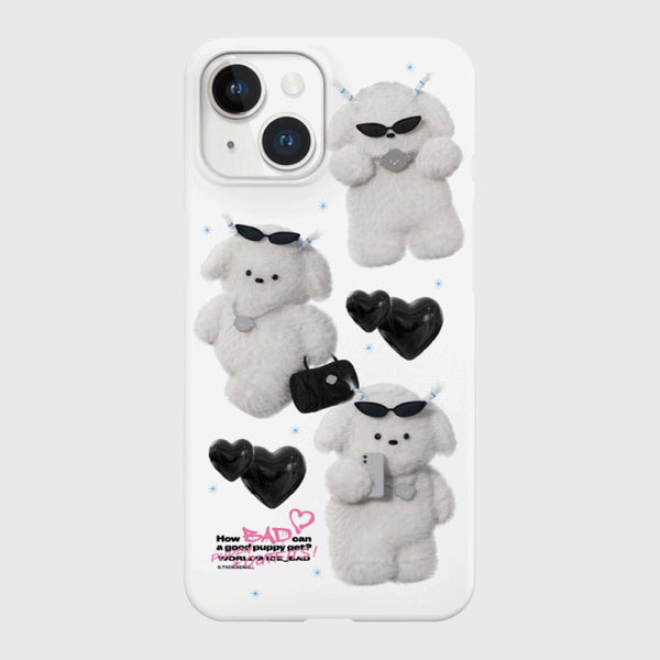 [THENINEMALL] Pattern Bad Puppy Outfits Hard Phone Case (2 types)