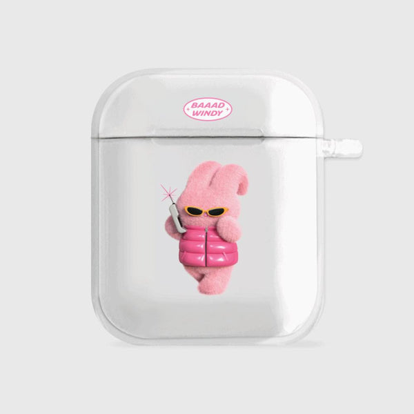 [THENINEMALL] Puffer Bad Windy AirPods Clear Case