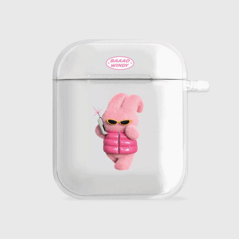[THENINEMALL] Puffer Bad Windy AirPods Clear Case