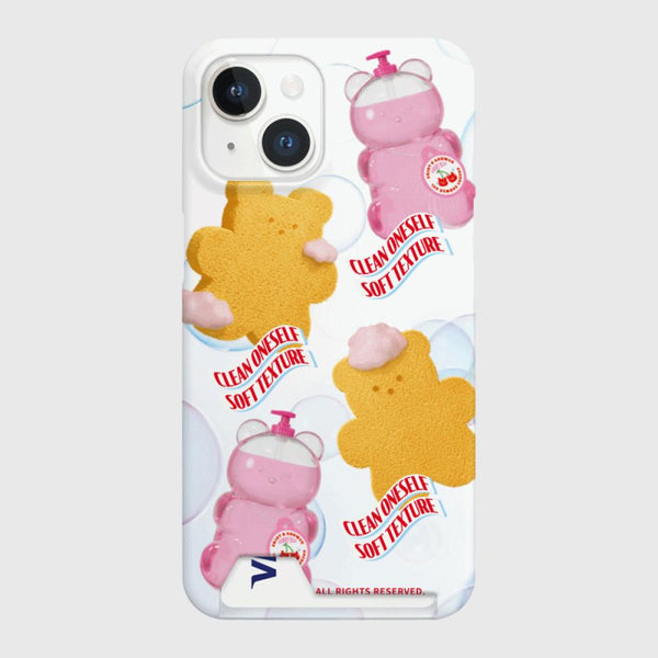 [THENINEMALL] Pattern Loofah Gummy Hard Phone Case (2 types)