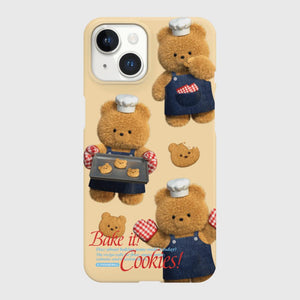 [THENINEMALL] Pattern Cookie Gummy Hard Phone Case (2 types)