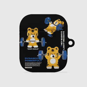 [THENINEMALL] Pattern Hey Tiger Gym AirPods Hard Case