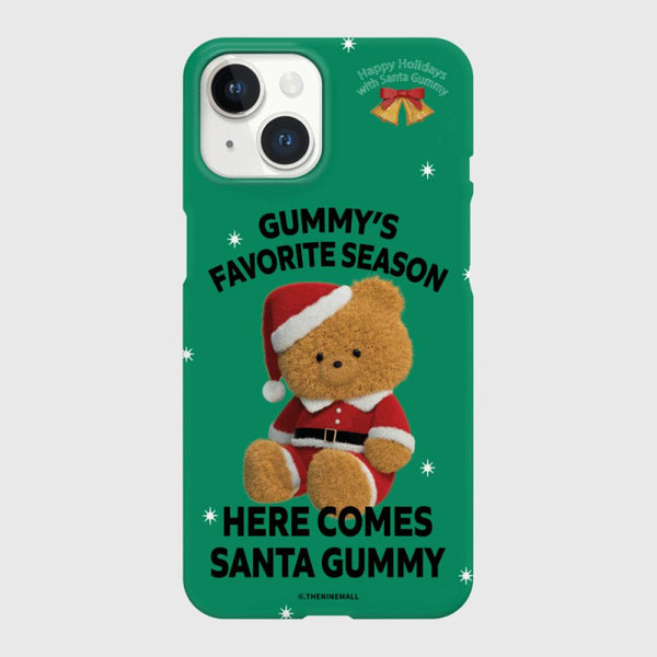 [THENINEMALL] Here Comes Santa Gummy Hard Phone Case (2 types)