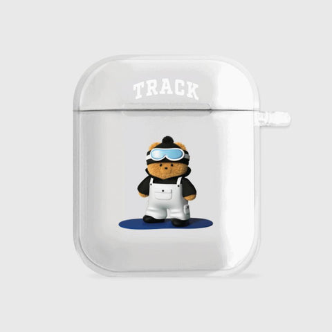 [THENINEMALL] Snowboarder Gummy AirPods Clear Case