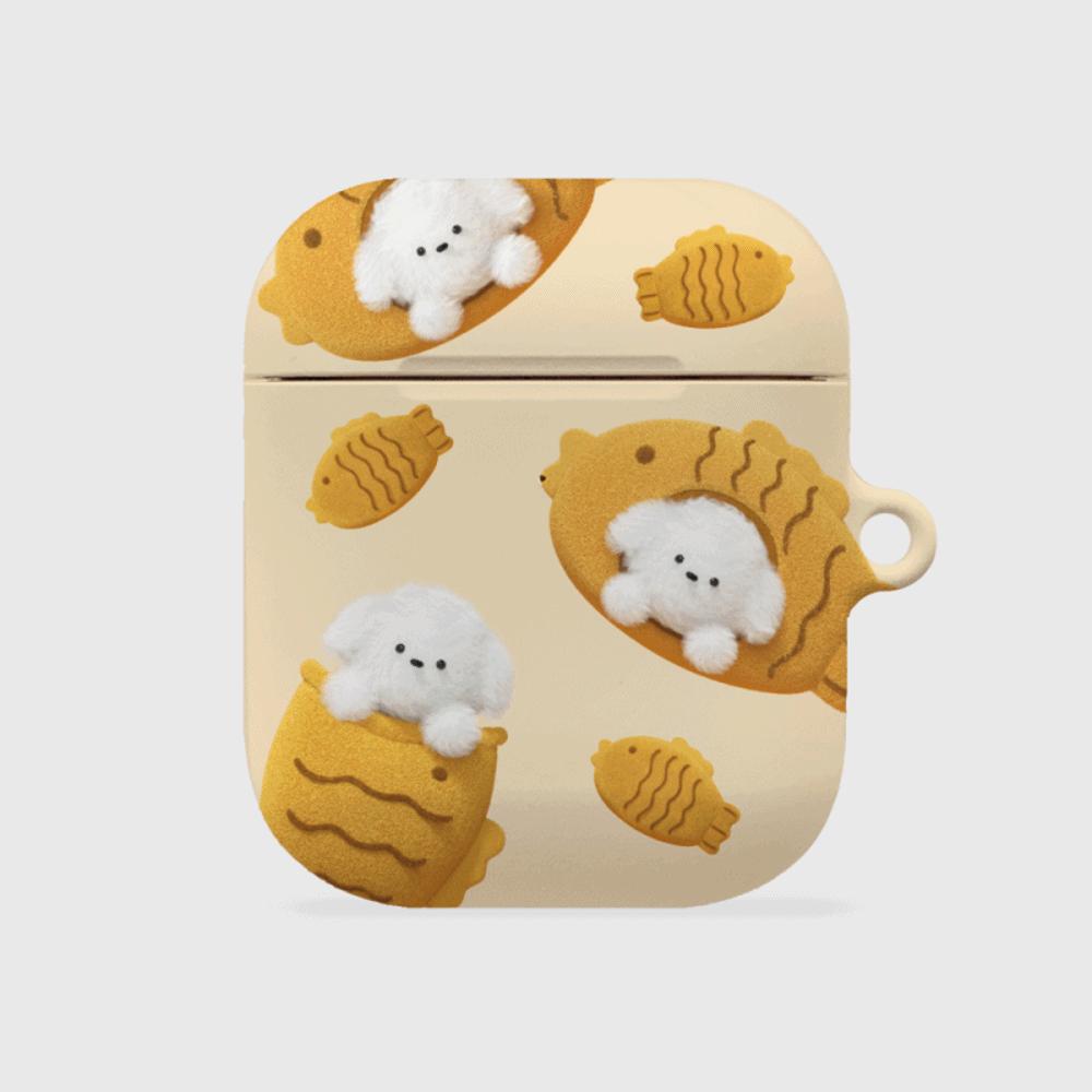 [THENINEMALL] Pattern Fish Bread Puppy AirPods Hard Case
