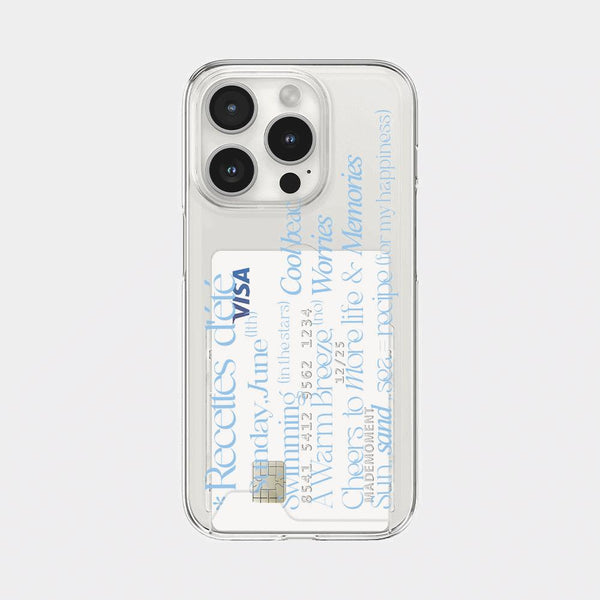 [Mademoment] Summer Recipe Design Clear Phone Case (3 Types)