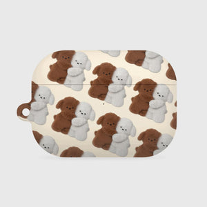 [THENINEMALL] Pattern Hug Puppy AirPods Hard Case