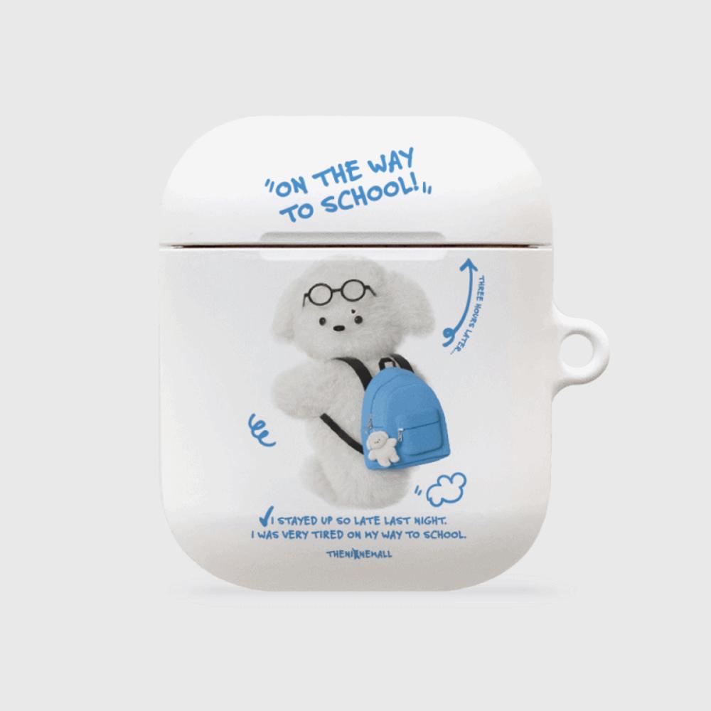 [THENINEMALL] Student Puppy AirPods Hard Case