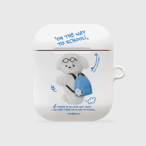 [THENINEMALL] Student Puppy AirPods Hard Case