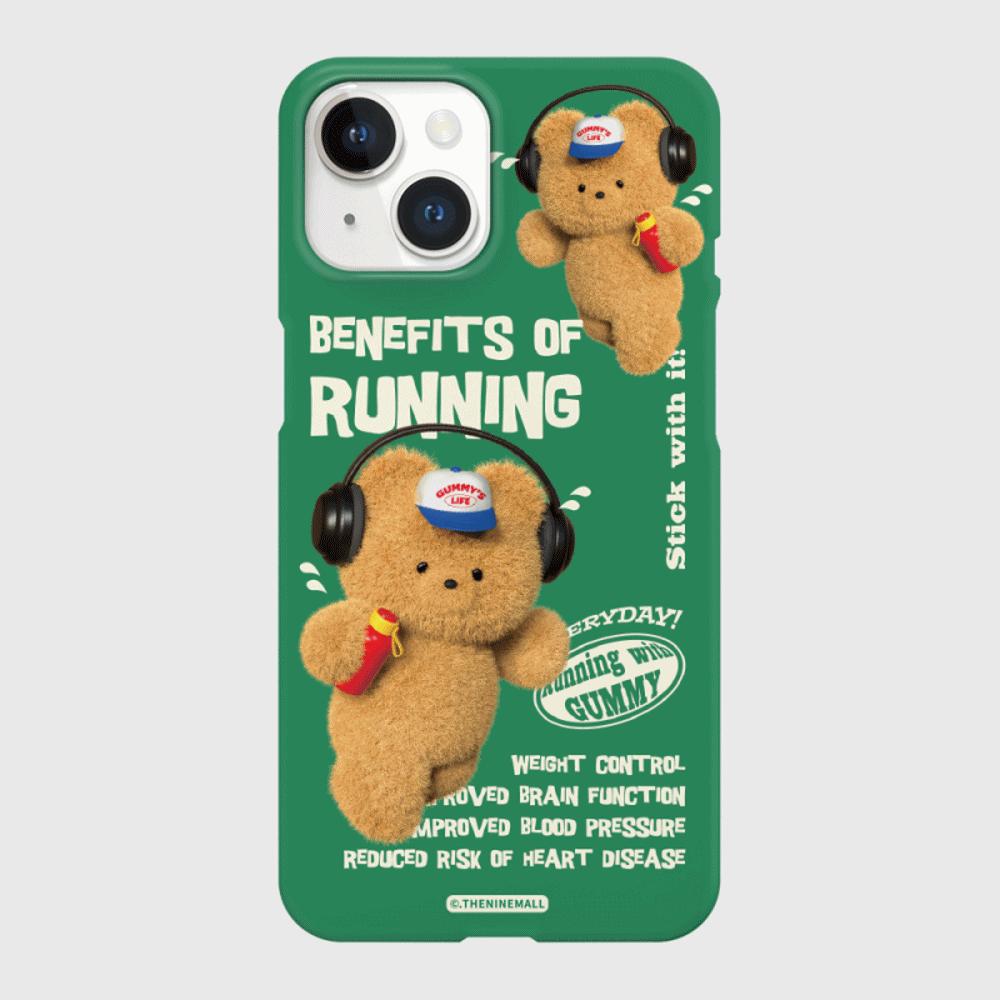 [THENINEMALL] Running Gummy Hard Phone Case (2 types)