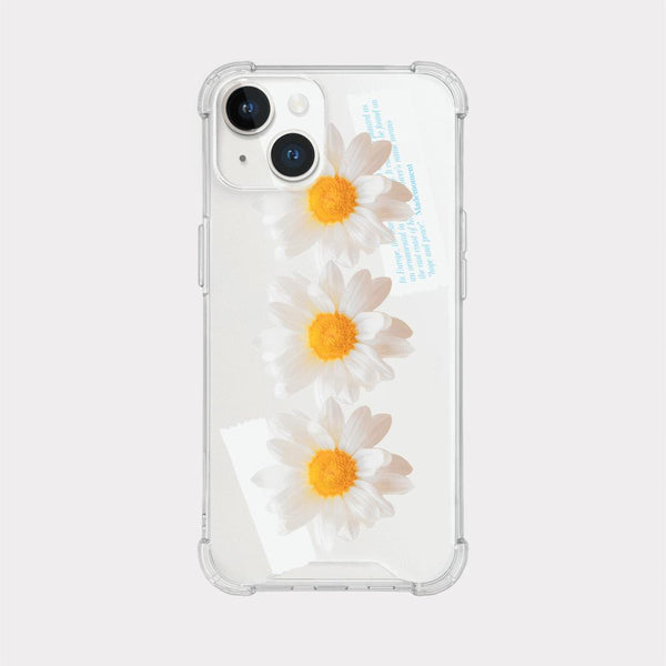 [Mademoment] Pure Daisy Design Clear Phone Case (3 Types)