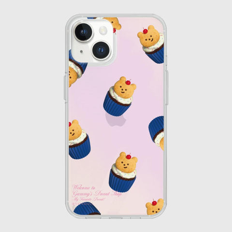 [THENINEMALL] Pattern Gummy Muffin Mirror Phone Case