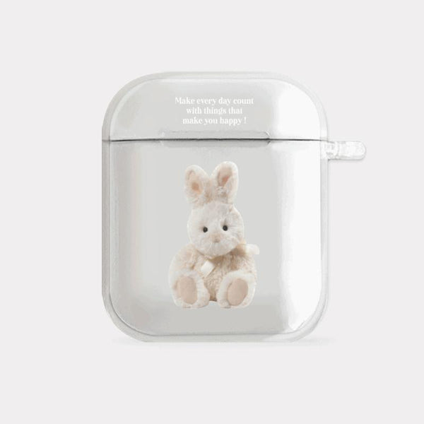 [Mademoment] Make Happy Bunny Design Clear AirPods Case