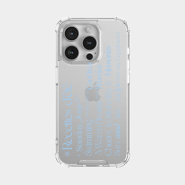 [Mademoment] Summer Recipe Design Clear Phone Case (3 Types)