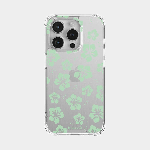 [Mademoment] Aloha Flower Design Clear Phone Case (3 Types)