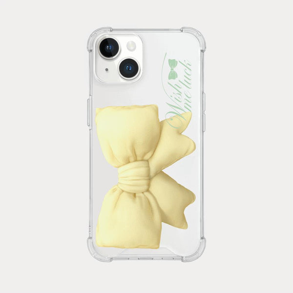 [Mademoment] Big Wish Ribbon Design Clear Phone Case (3 Types)