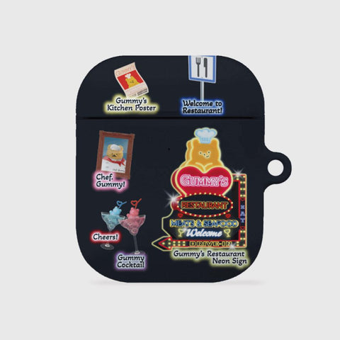 [THENINEMALL] Gummys Restaurant AirPods Hard Case