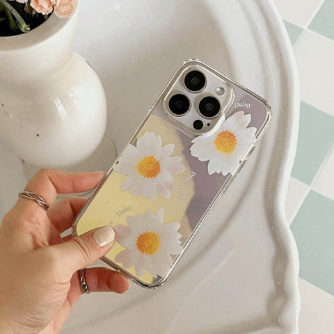 [Mademoment] Pure Daisy Design Glossy Mirror Phone