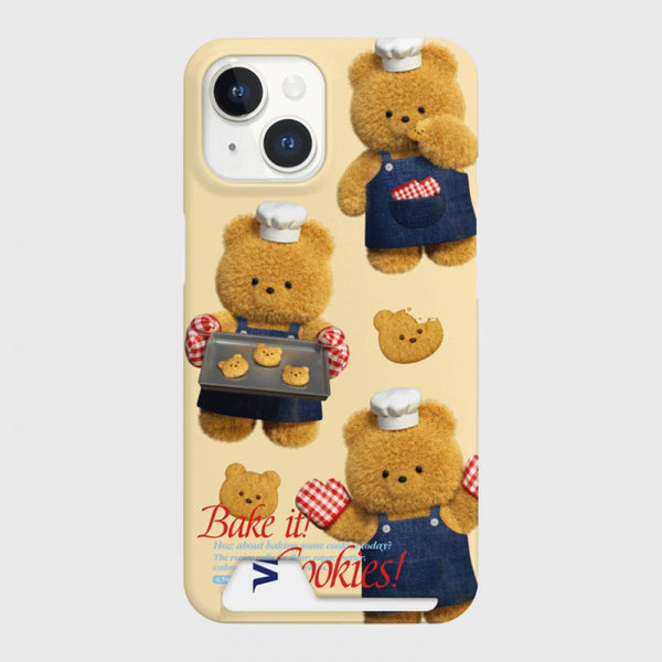 [THENINEMALL] Pattern Cookie Gummy Hard Phone Case (2 types)