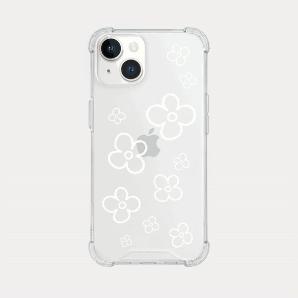 [Mademoment] Flower Doodle Pattern Design Clear Phone Case (3 Types)