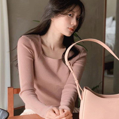 [SLOWAND] # SLOWMADE Washable Semi-square Slender Fit Knit (6 Colors)