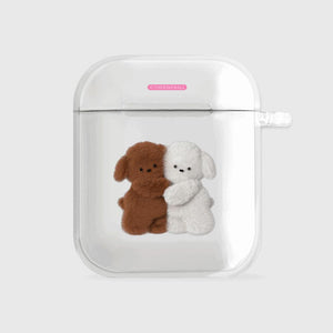 [THENINEMALL] Big Hug Puppy AirPods Clear Case
