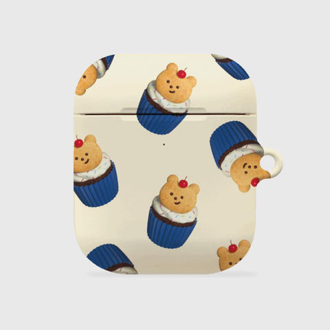 [THENINEMALL] Pattern Gummy Muffin AirPods Hard Case