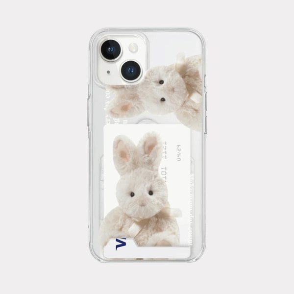 [Mademoment] Make Happy Bunny Design Clear Phone Case (3 Types)